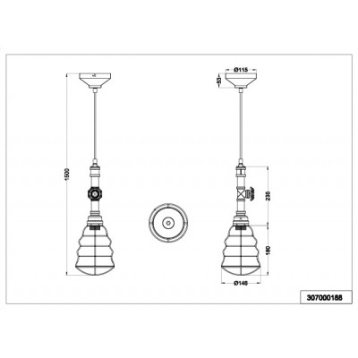 Люстра Trio 307000188 Trio Gotham Люстра Trio 307000188 Trio Gotham