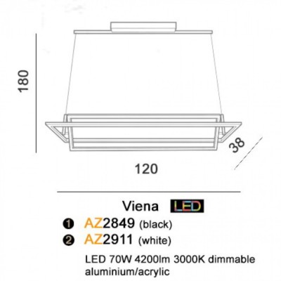 Подвесной светильник AZzardo VIENA BLACK AZ2849