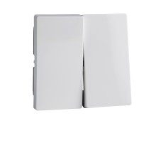 Клавіша подвійна, активна біла, Schneider Electric Merten System M, MTN432525