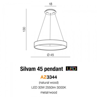 Люстра AZzardo SILVAM 45 PENDANT AZ3344
