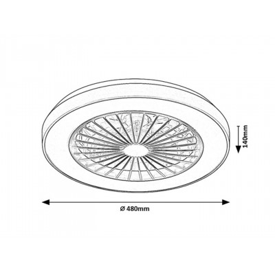 Потолочная люстра с вентилятором Rabalux 71336 Dalfon 2 LED/40W/230V 3000K/4000K/6000K Wi-Fi + пульт Потолочная люстра с вентилятором Rabalux 71336 Dalfon 2 LED/40W/230V 3000K/4000K/6000K Wi-Fi + пульт