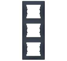 Рамка 3 поста вертикальна. графіт Sedna SDN5801370, Schneider Electric