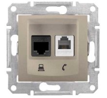 Розетка телефон + компьютерн. титан Sedna SDN5100168 Schneider Electric